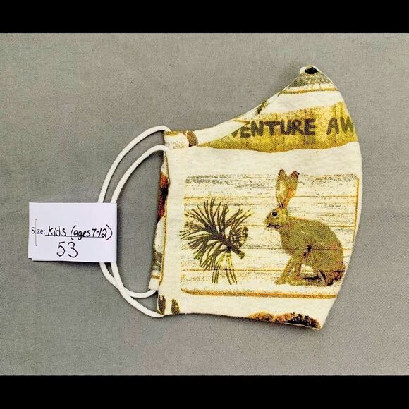 FaceMask Wildlife Kids(7-12) Handmade W/ FREE Mask - Picture 1 of 4